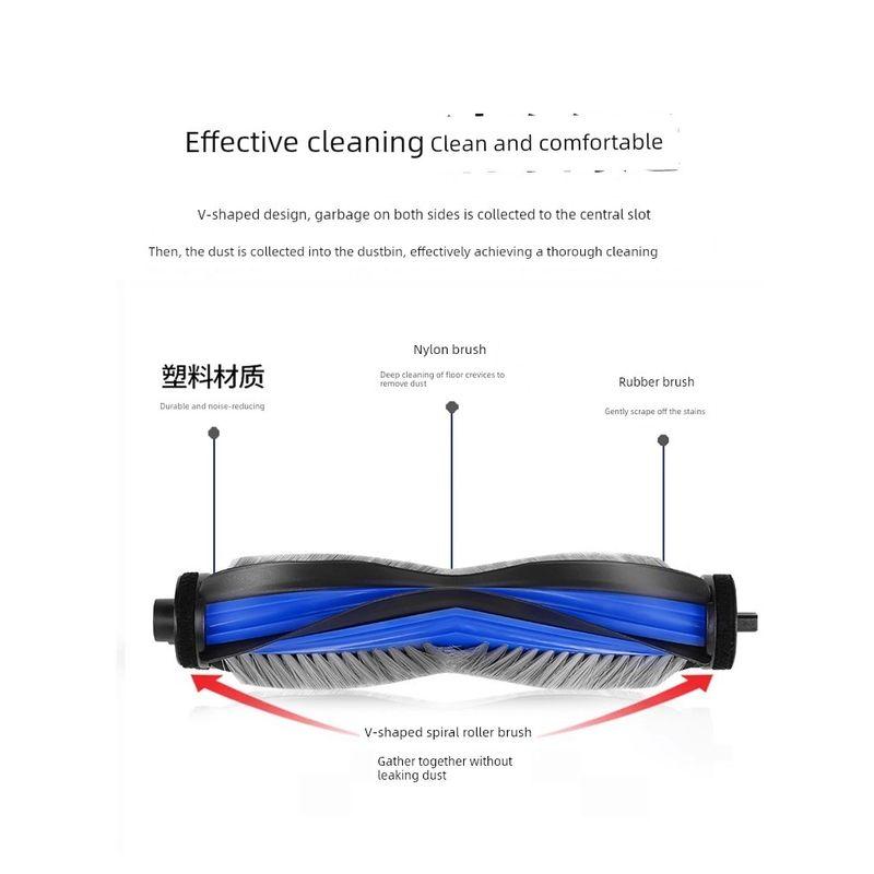 Accessories for Ecovacs X9/S/Pro Ultra Robot Vacuum Cleaner: Roller Mop, Cleaning Solution, Side Brush, Filter, Dust Bag