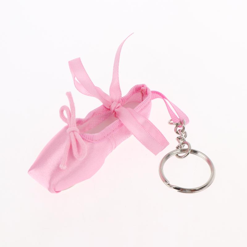 Mini Ballet Shoes Keychain Handmade Bag Pendant Cute Phone Lanyard Charm Lovely Accessory for Girls Daily Decoration Gift