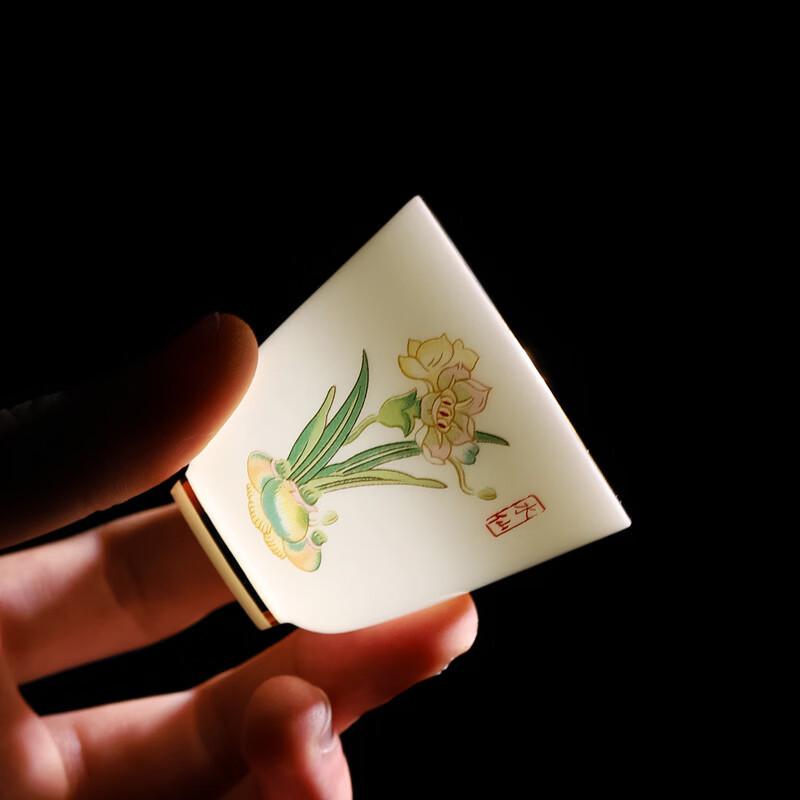 ZISIZ Ceramic Flower God Tea Cups
