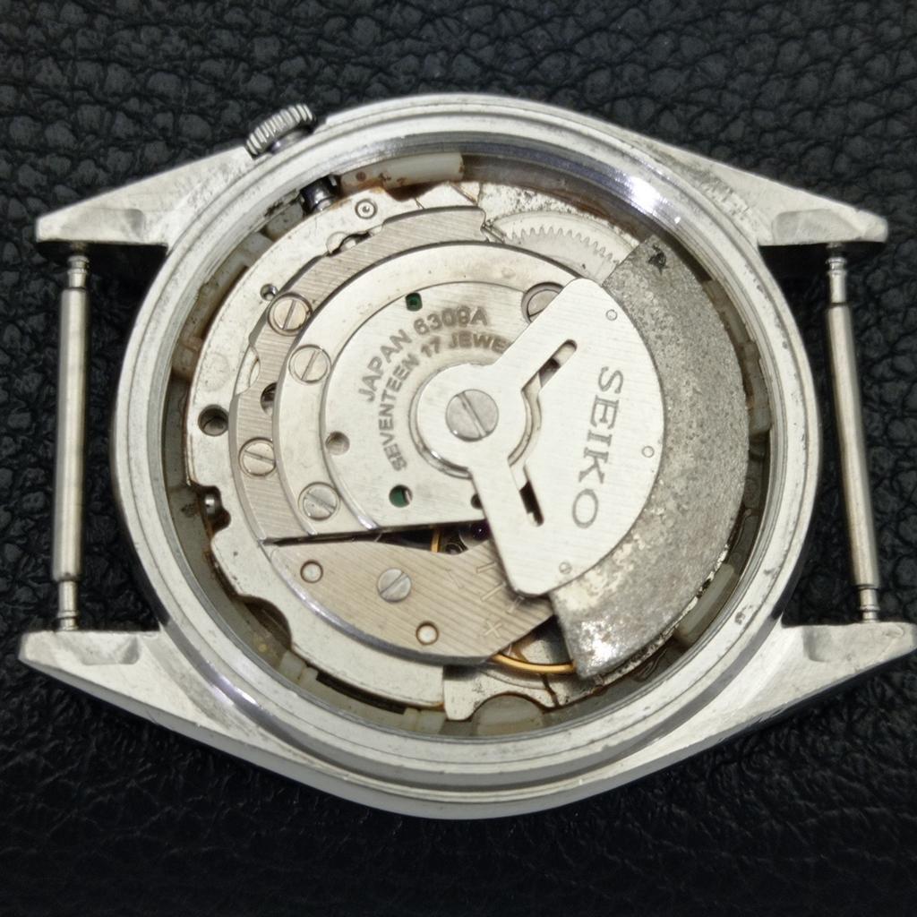 AUTOMATIC 6309A VINTAGE SEIKO 5 JAPAN MENS BLACK COLOR DIAL WATCH a701470-5 R206b-a701470