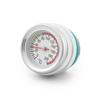 M30×1.5 Fuel Tank Cap Oil Temp Gauge 0-200°C Pointer Dial Meter for Motorcycle Black Silver BX103093