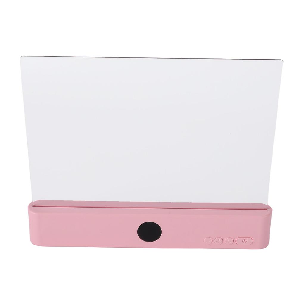Flat Book Light Clear Rechargeable with 3 Colors Timer Dimmable Night Reading Doodleable Panel Plate Lamp Full Page Pink