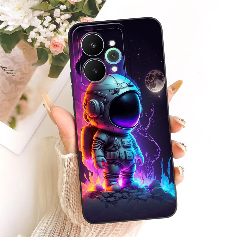 Cover For Realme 15 Pro Casing RMX5101 Silicone Luxury Fashion Flowers Kawaii Cute Painted Shockproof Phone Case