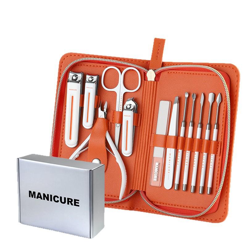 Premium Nail Care Set: High-Quality Manicure Tools with Angled Clippers, Scissors, and Cuticle Trimmers.