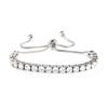 Elegant 4mm Zircon Women's Adjustable Stainless Steel Bracelet