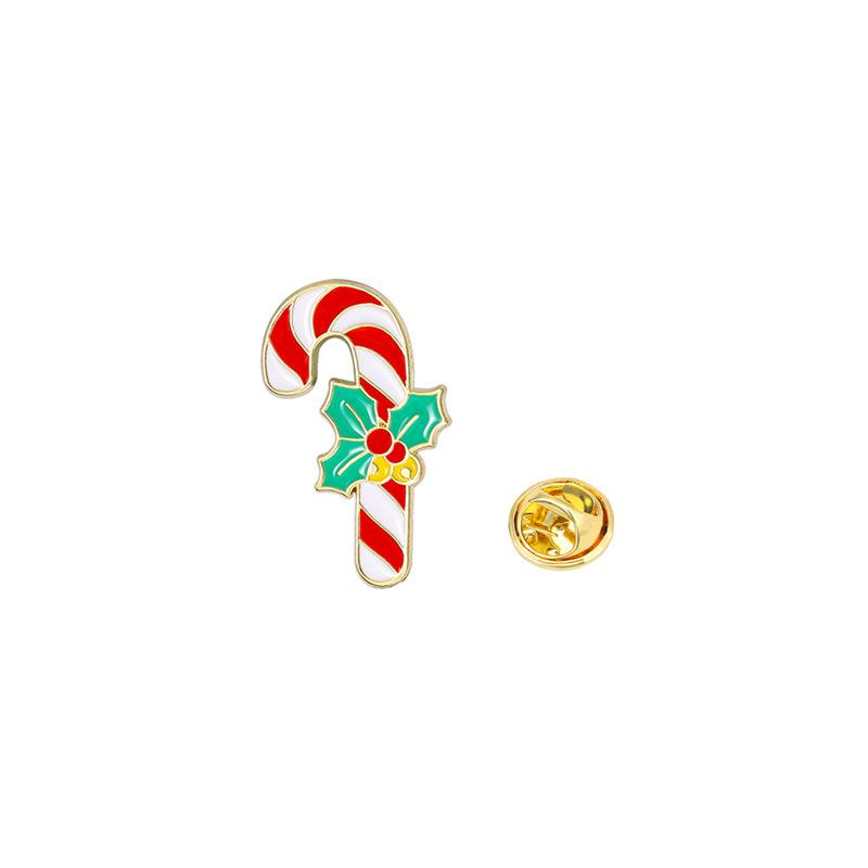Original Christmas Brooch Christmas Tree Snowman Christmas Socks Christmas Gift Bag Clothes Decoration Oil Drop Brooch