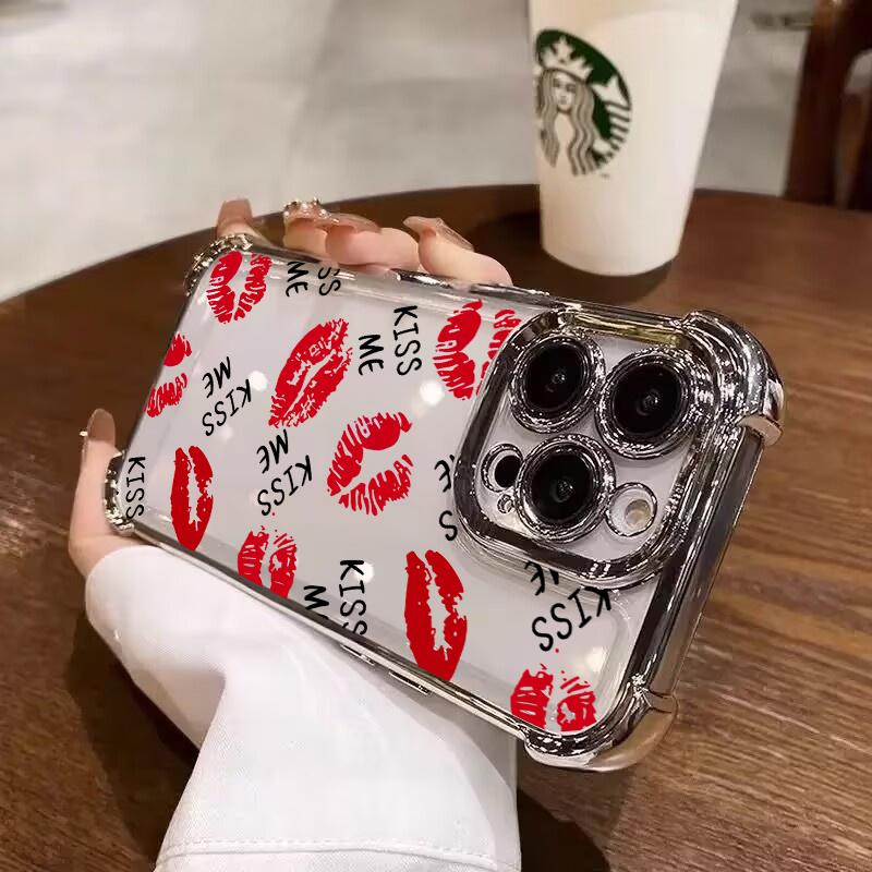 Case For Honor 400 PRO LITE MAGIC 7 X7D X9D X8C X8B X8A X9B X7A X6C X9A X6A X8 X5B X5C Lips Kiss Pattern Plating Cover