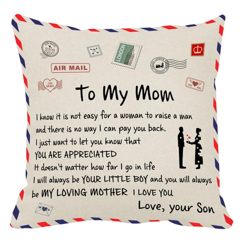 Home Linen Pillow Cover Nordic Simple American Retro Print Office Pillow Cover Sofa Cushion