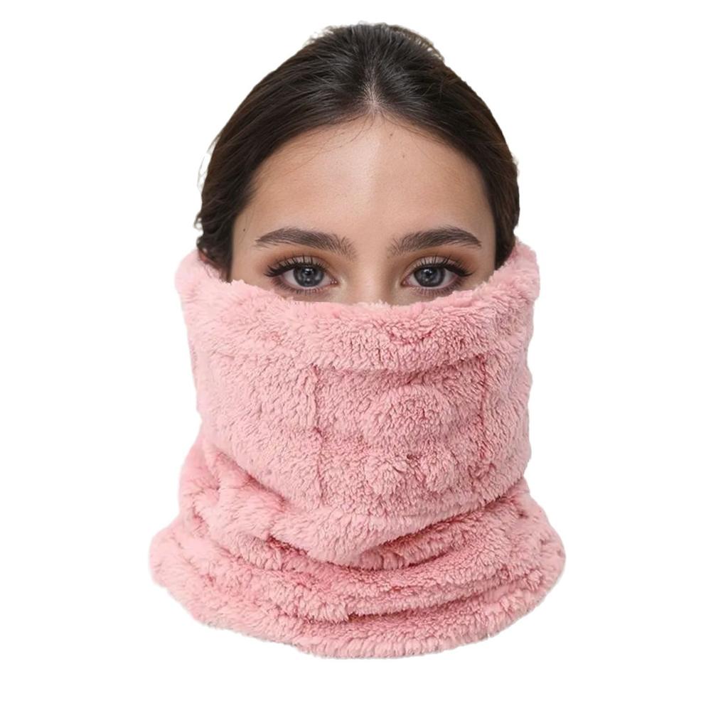 Solid Color Plush Scarf Solid Color Soft Scarf Cute Cold Resistant Neck Warm Skiing