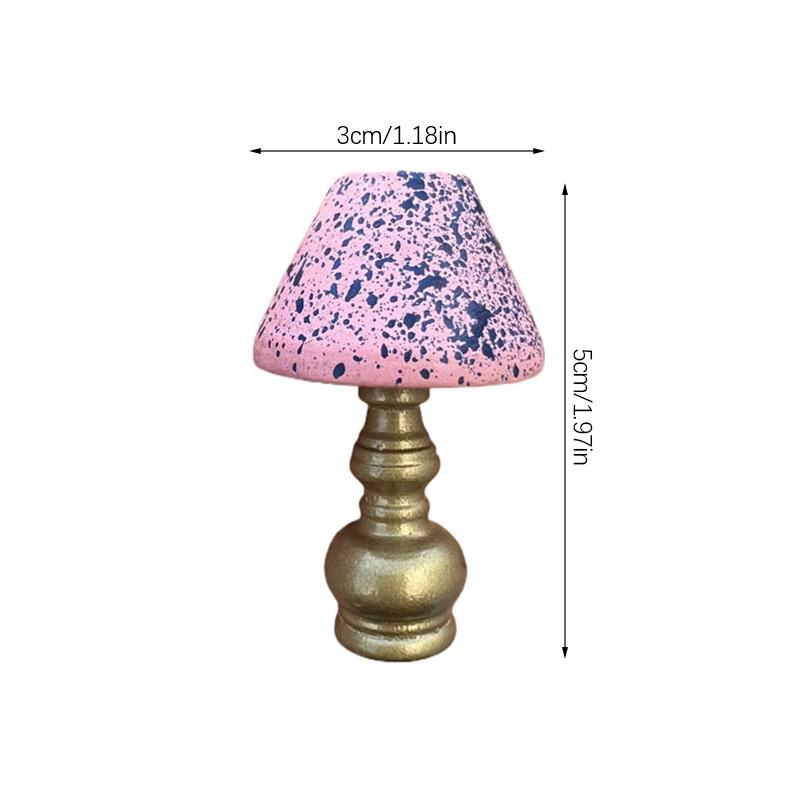 Miniature Desk Lamp Study Model Dollhouse Furniture Decoration Micro Scene Light Ornament 1:12 Dollhouse Pretend Play Toys