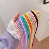 High Quality Fashion Custom Acrylic Beads Plastic Pearl Phone Case Strap, Girl Handmade Beaded Mobile Phone Lanyard Straps Chain