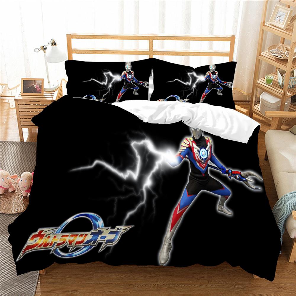 Bedding Cover Set Monster Printing Bedspread Microfiber Children Pillowcase Duvet Cover Set Cool Bedspread