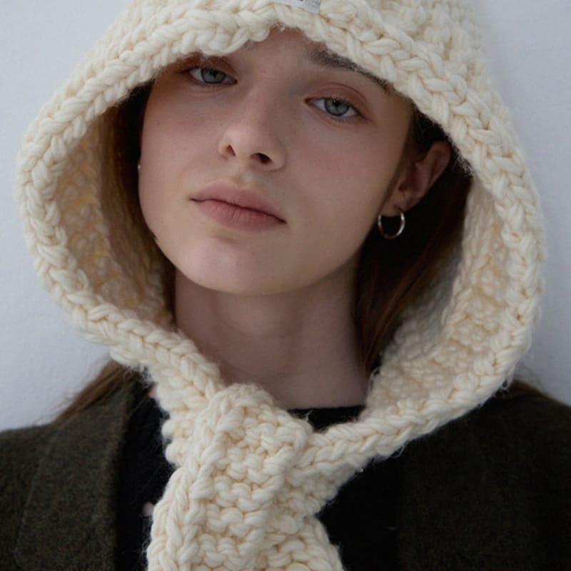 

Marchen Chunky hand-made balaclava_4color ivory