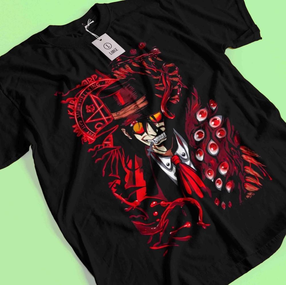 Hellsing Shirt Alucard Tshirt Seras Victoria T-Shirt Vampire Tee Anime Dracula