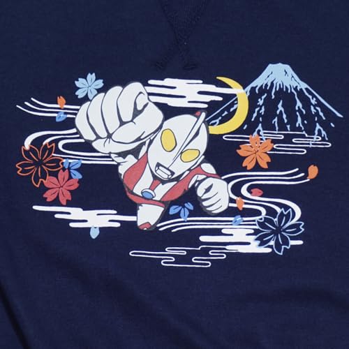 Bandai er8924azz Fall/Winter FUNOFANO Ultraman Fleece Long Sleeve Sweatshirt, Boys, Navy