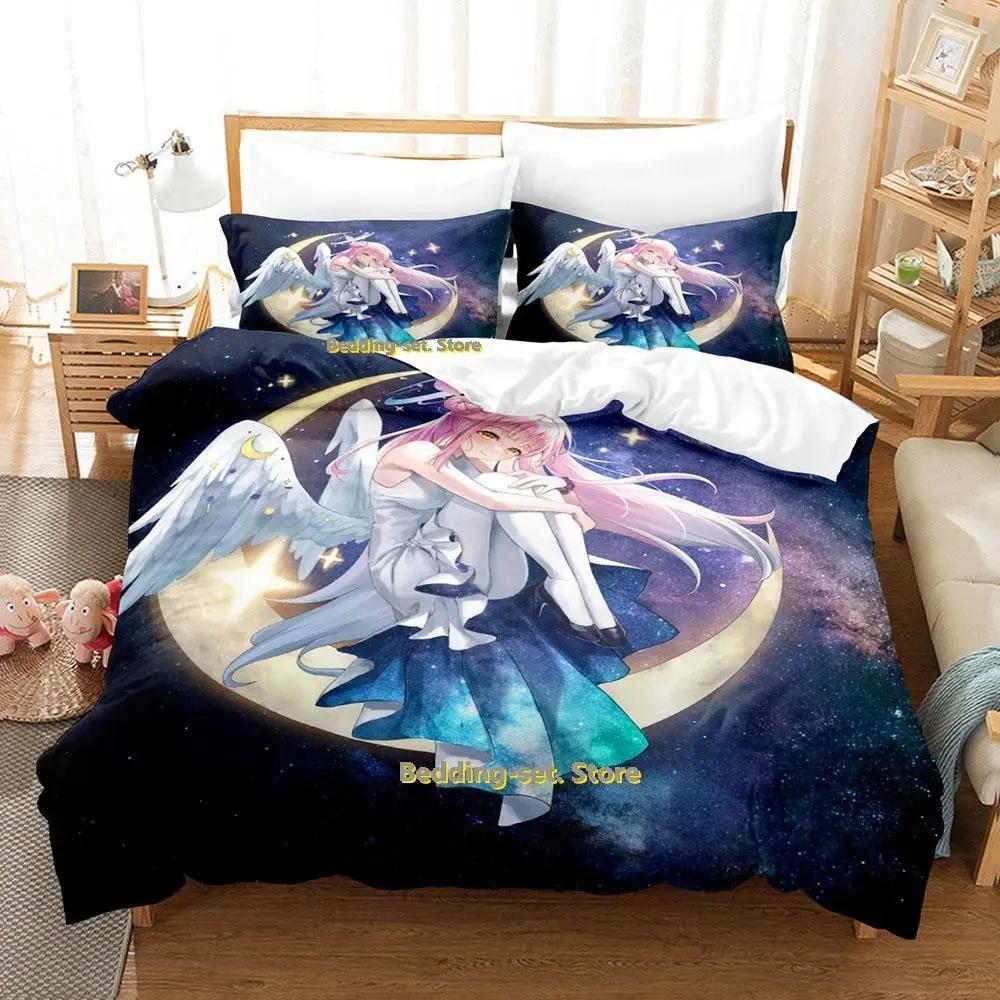 Comfortable Anime Print Bedding Set With Duvet Cover And Pillowcases Single Twin Full Queen King Sizes For Adults And Kids