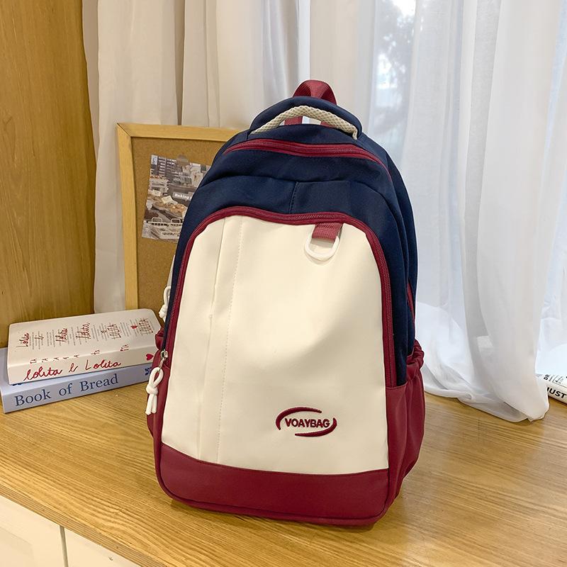 New high-value schoolbag ins niche casual large-capacity backpack, Korean version backpack for junior and high school students