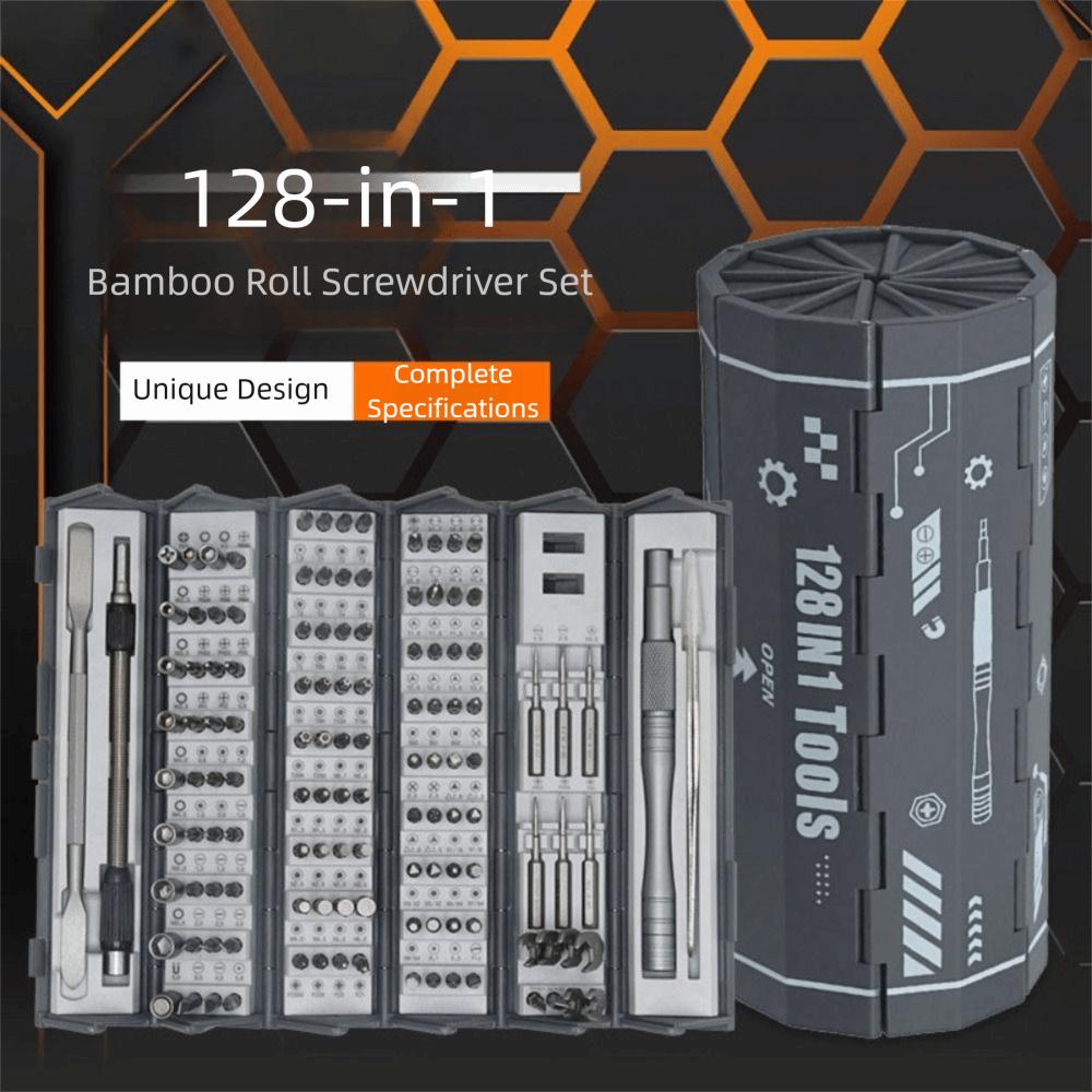 Durable Design 128-Piece Screwdriver Set Hexagonal Shaped Magnetic Repair Tool Kit  Home Repair