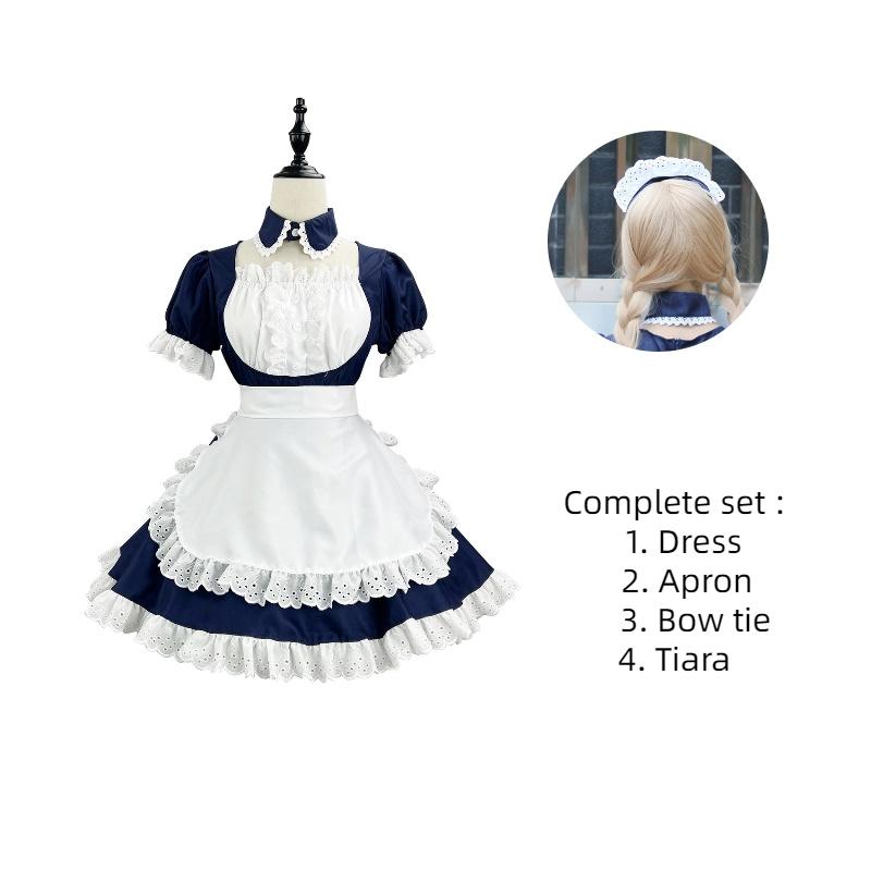 Maid Dress Lolita Game Anime Cosplay Performance Waitress Costume Uniform Party