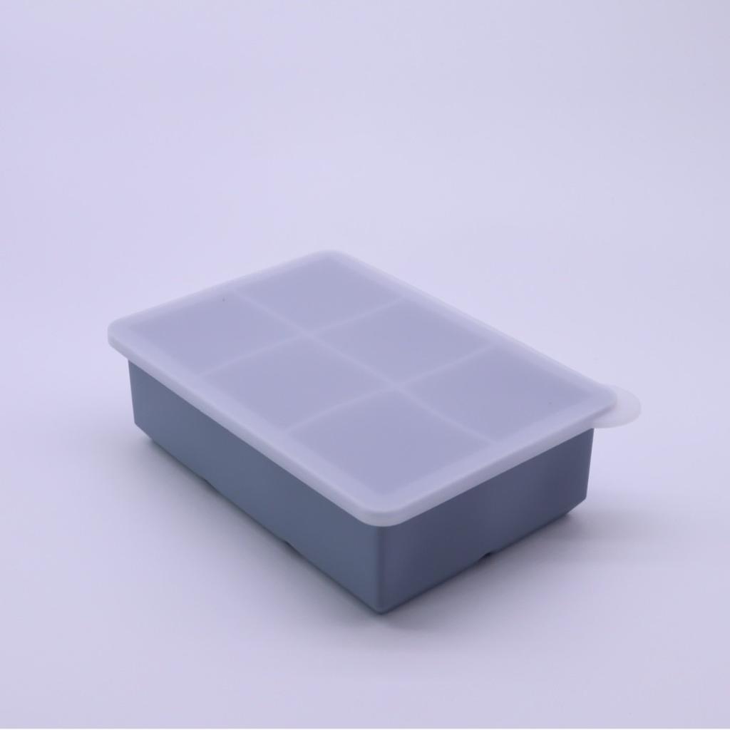 Silicone ice cube tray mold, with lid ice cube tray, suitable for whisky and baby food, BPA-free, easy to demold