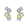 Lovely Giraffe Earrings Black Eyes Yellow Spotting Enamel Jirafa Animal Stud Earrings for Women Nice Gift Fashion Jewelry