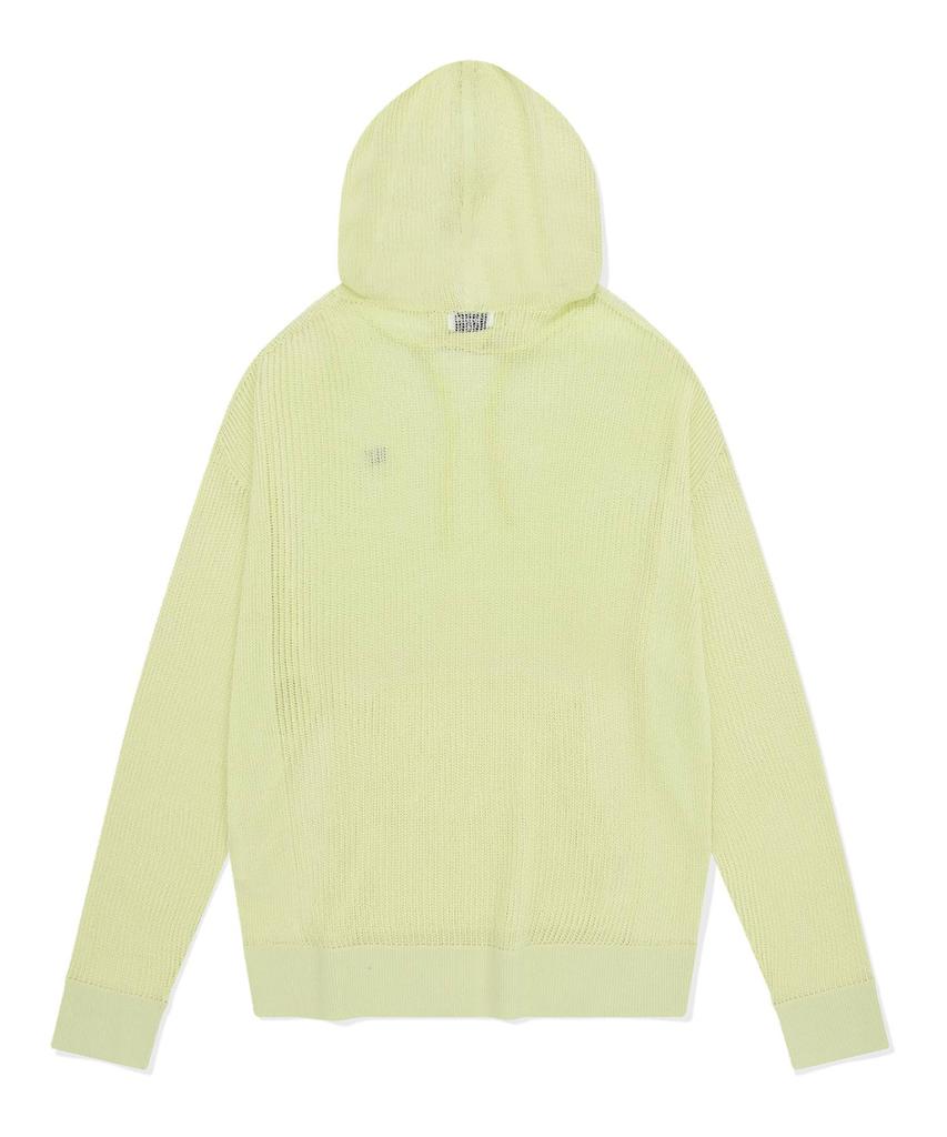 COVERNAT Authentic Mesh Knit Hoodie Light Lime