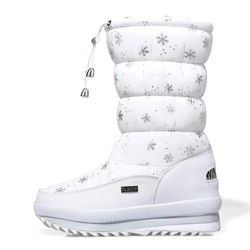 Winter Plush Women's Snow Boots Non-slip and Warm Mid-tube Thickened Casual Cotton Boots Non-slip Large Size Women's Cotton Shoes