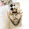 For Xiaomi Redmi Note 13 Pro 4G Case for Note13 Cover Initial Letter Crown Soft Silicone for Redmi Note 13Pro 5G Phone Capa