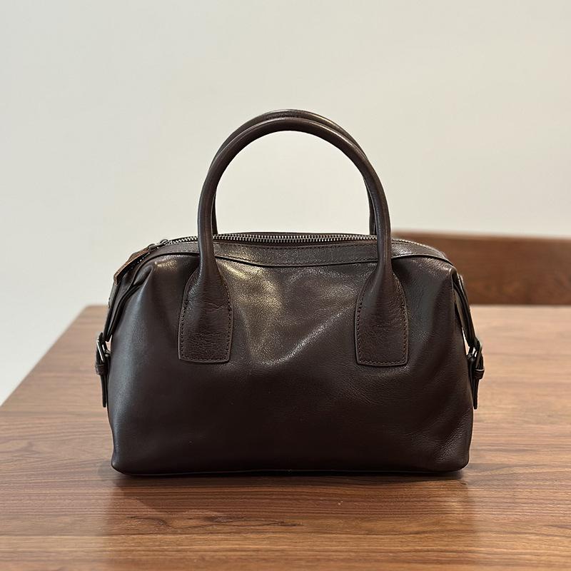 

Johnature Женская сумка из натуральной кожи в стиле ретро, высококачественная сумка-бостон из коровьей кожи, универсальные сумки через плечо для поездок на работу