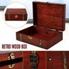 Wooden Vintage Treasure Chest Coin Jewellery  Storage Box With Lock Pirate Gift Boxes Organizer Container Decorative Gift