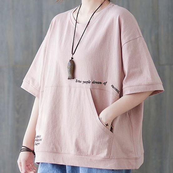 Women Summer Large Size Casual O-Neck Short-sleeved T-shirt
