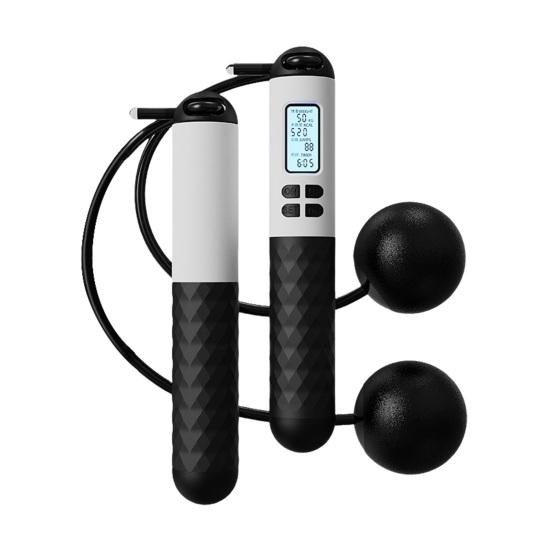 Hoppetau med kontratrådløst vektet hoppetau med ball Justerbar lengde Fitness Smart hoppetau treningsutstyr