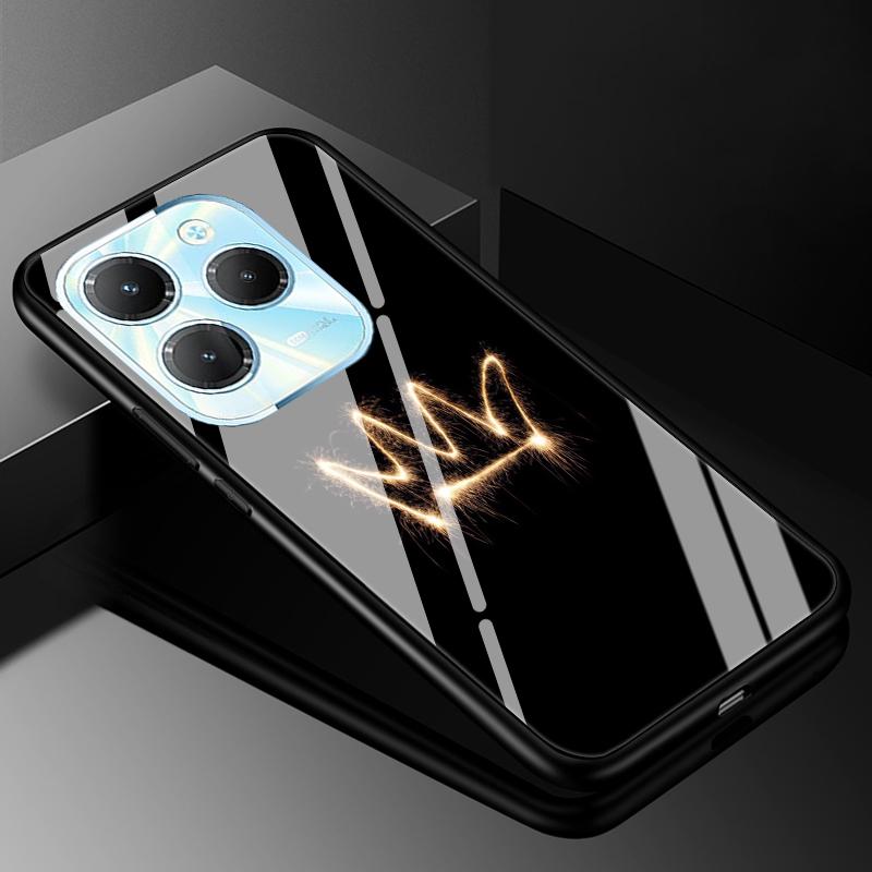 Husă de telefon din sticlă securizată pentru Tecno Pova 6 Pro 5G / Pova 6 Neo 4G / Pova 5 Pro Bumper de protecție dură de lux pentru Tecno Pova6 Neo Funda