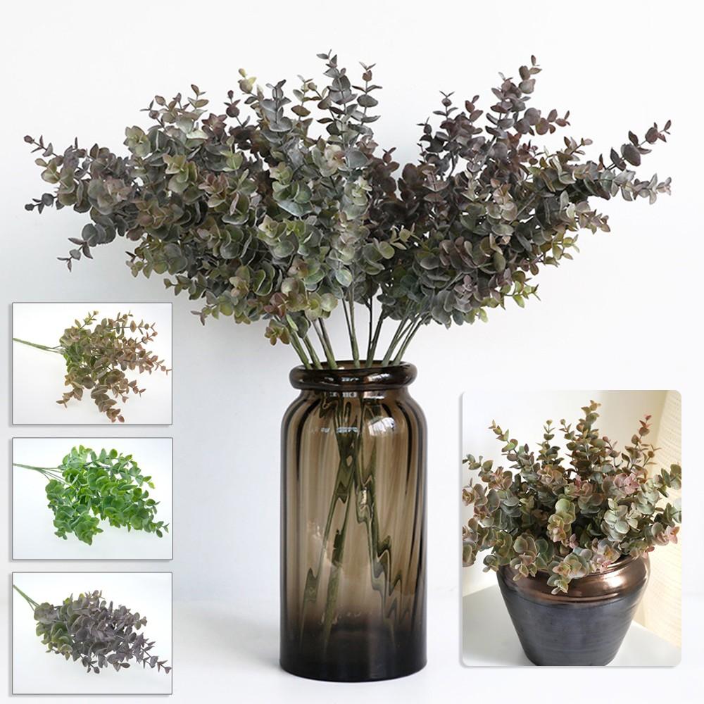 2 Lifelike Artificial Fake Leaf Eucalyptus Green Plant Silk Flowers Nordic Decor 2 Lifelike Artificial Fake Leaf Eucalyptus Green Plant Silk Flowers Nordic Decor
