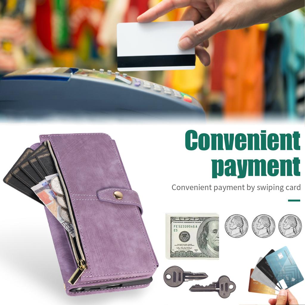 Crossbody Wallet Phone Case for Samsung Z Fold 5 4 Z Flip 3 S23 S22 Ultra S20 A14 A24 A34 A54 A13 A33 A53 Card Holder Stand Lanyard Flip Leather Cover