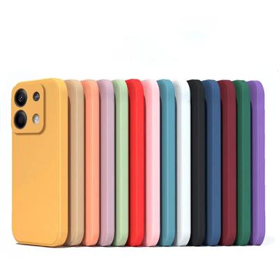 For Square Liquid Silicone Phone Cases For Xiaomi Redmi Note 13 14 Pro 5G Shockproof Back Cover