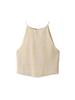 Stylish Backless Tie-Up Knit Camisole: Slimming Short Korean-Style Vest for Women