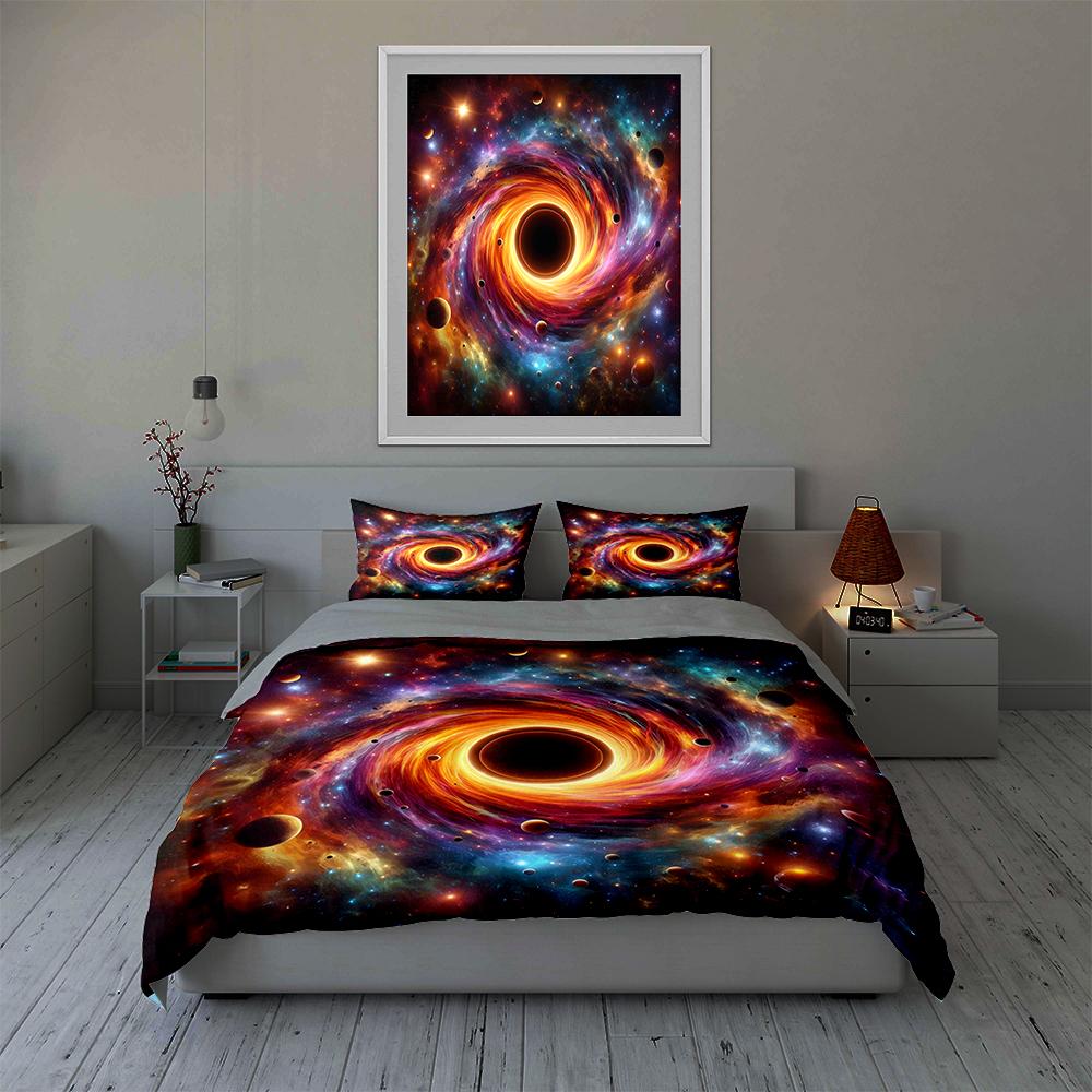 "Cosmic Black Hole" Bedding Duvet Cover Sets Duvet Covers Pillowcases Gifts (1 * Duvet Cover 2 * Pillowcases, Without Duvet Insert)