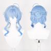 Blue Short Wig, Chignon Style, Heat-Resistant Wig, Cosplay Accessory, Wig Net Included, Perfect for Comic Market Events, Halloween, School Festivals,