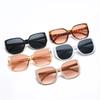 Modische Katzenaugen-Sonnenbrille Damen Großes Gestell Rosa Gläser Sommer UV-Schutz Brillen Sonnenbrillen für Damen Lunette Soleil Femme