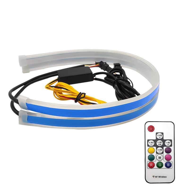 Car LED flashing daytime running lights with flowing water turning lights, multi-function car daytime running lights, no disasse