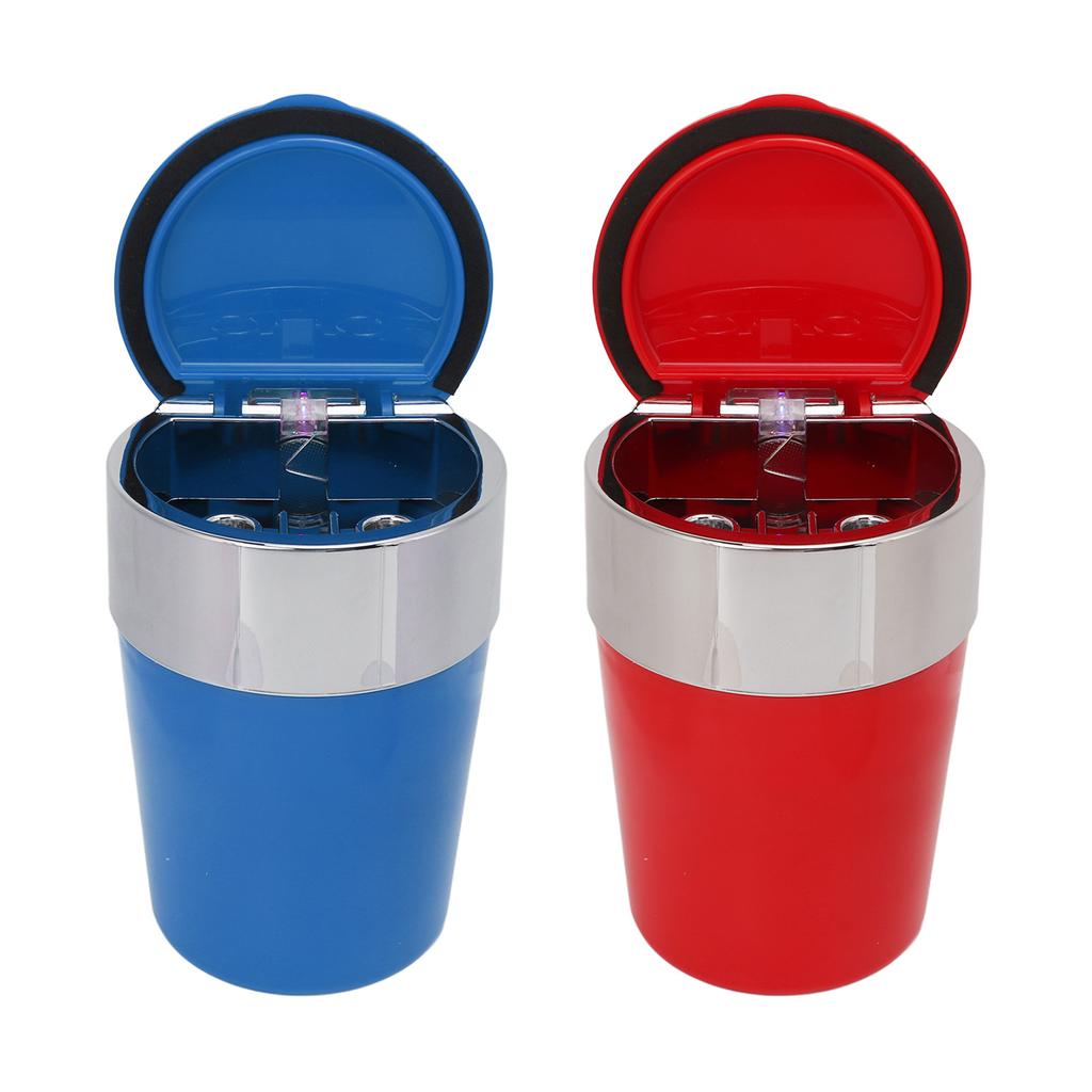 Windproof Ashtray Outdoor Ashtray Stable Base Simple Wide Application Inbuilt Light Design ABS Stainless Steel for Party