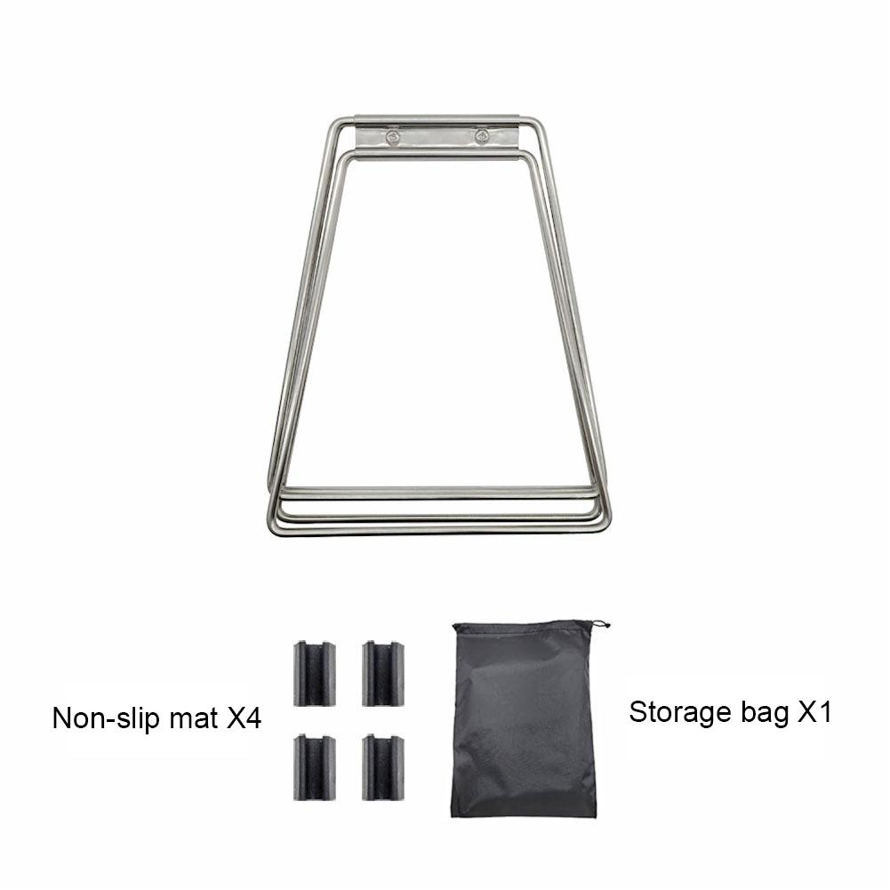 Camping Foldable Metal Stand Stainless Steel Aluminum Alloy Box Stand Iron Storage Box Bracket for Outdoor Picnic Fishing