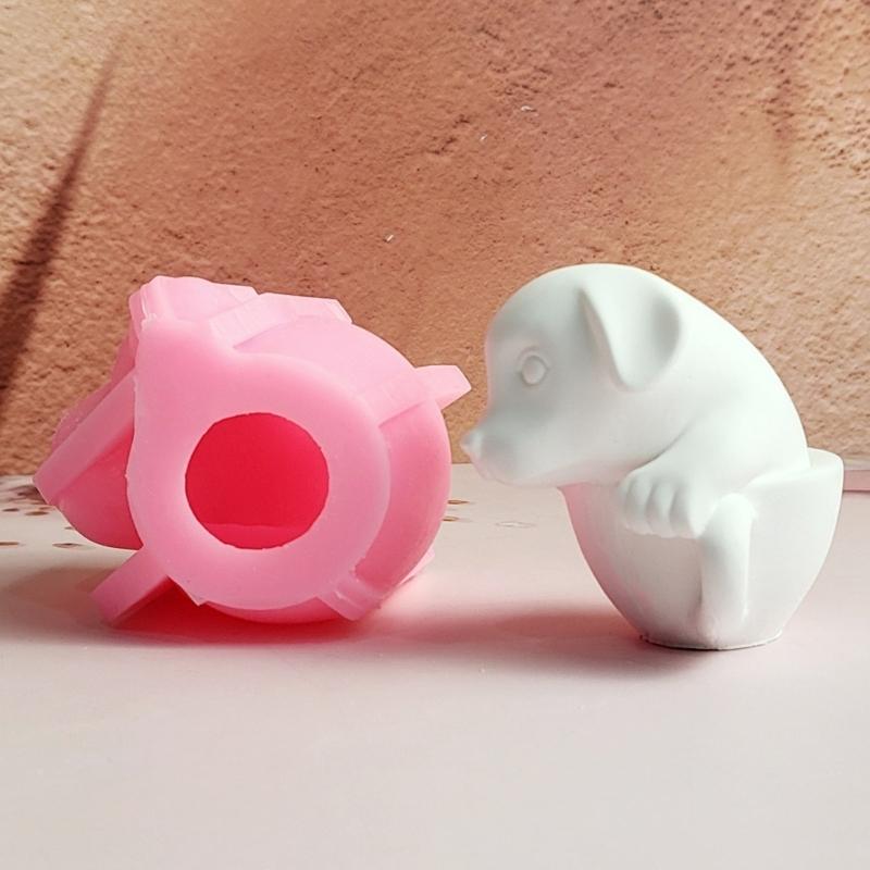 Dog Animal Silicone Candle Molds for Epoxy Resin Candle Soap Chocolate Fondant Silicone Molds Cement Clay Silicone Molds