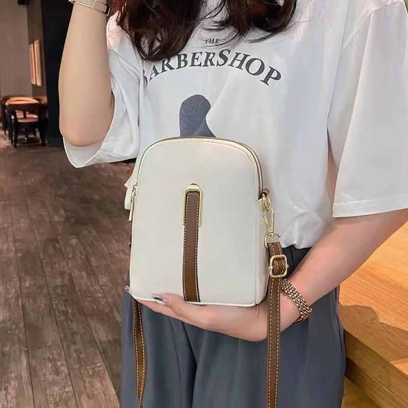 Handytasche Damen Sommer Neu Mini Kleine Tasche Modisch Vertikal Weiches Leder Schulter Umhängetasche Wechsel Damen Tasche