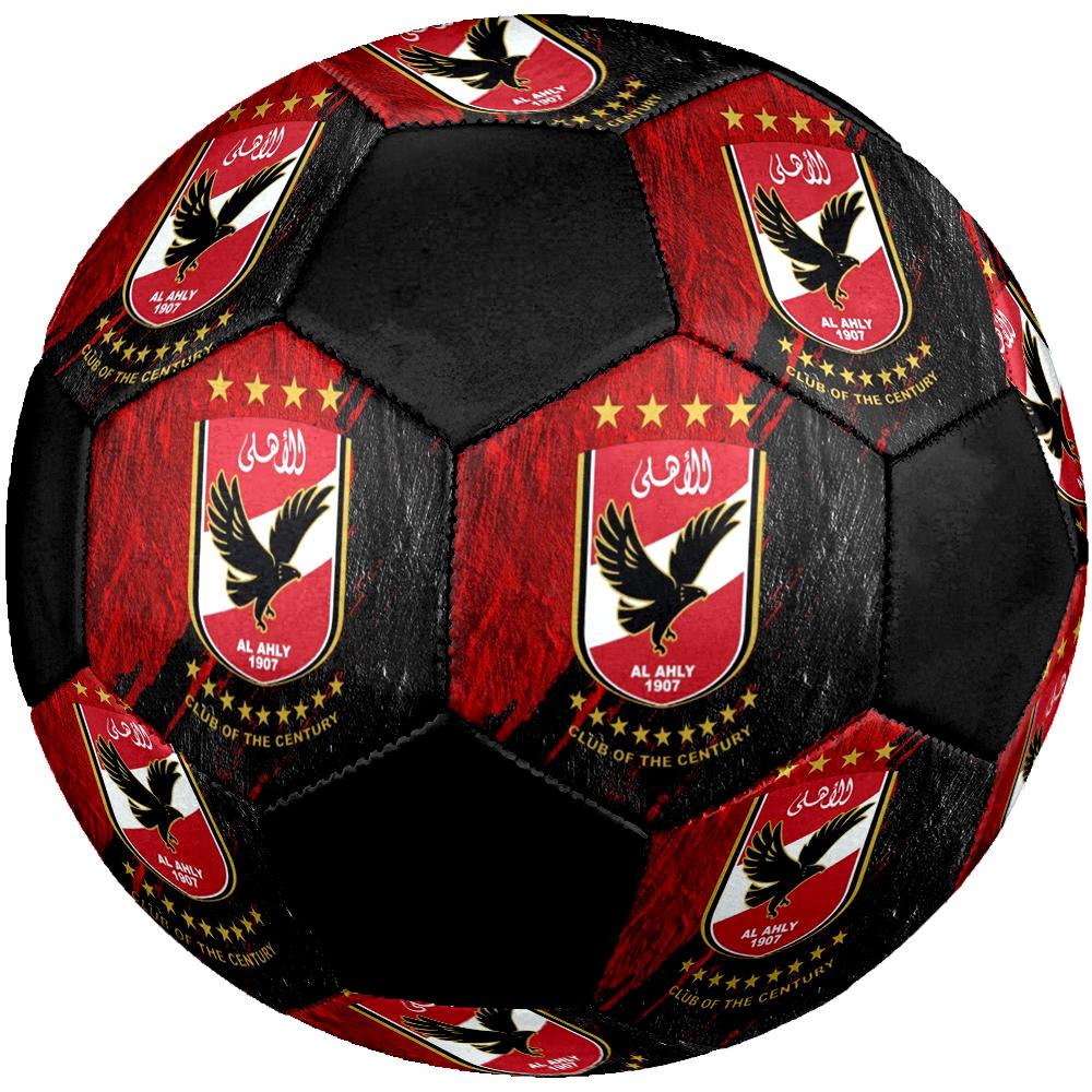 Al Ahly Sporting Club Soccer Ball, colorful, suitable for all ages, machine-stitched, PVC material, competition grade, durable and high bounce