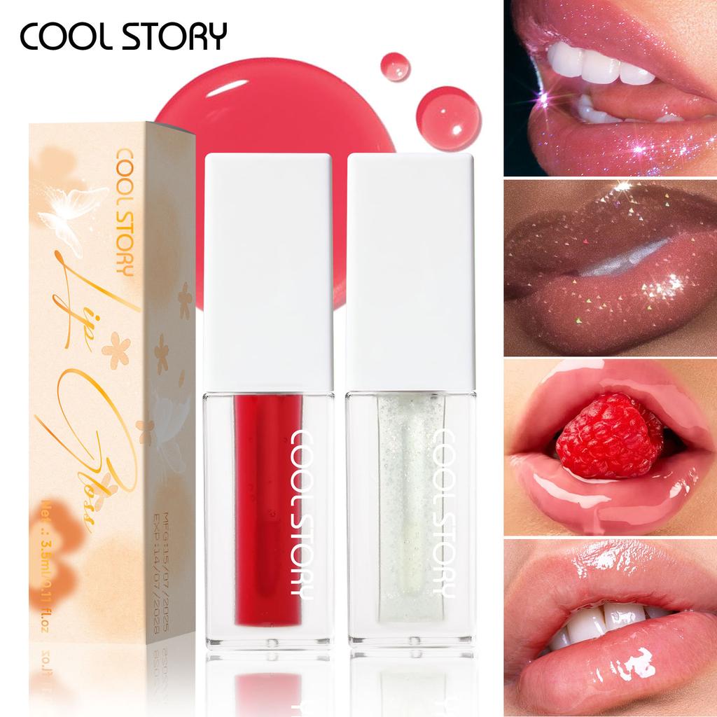 Shimmer Lip Oil Tinted for Fuller Lip Effect, Collagen Lip Gloss, Moisturizing Lip Care Extreme Volume Lip Essence Lips Enhancer