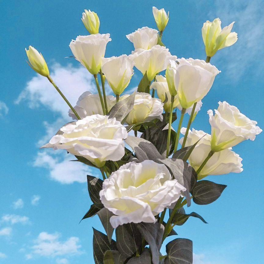 5 buc Buchet Lisianthus de simulare europeană pentru decorarea casei floare floare falsă floare de mătase sufragerie masa de sufragerie aranjament floral