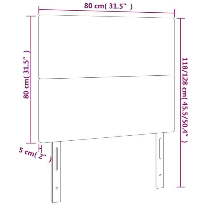 VidaXL Tête de Lit à LED Meuble de Chambre à Coucher Accessoire de Lit Simple Tête de Cadre de Lit Intérieur Vert Foncé 3122177