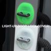 Car Door Lock Buckle Protective Cover Silicone Luminous Pad Anti-Collision Buffering Shock Mute Cushion Absorption Elastic D1J6